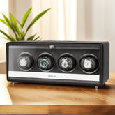 Stylish 4-watch winder for automatic timepieces, reliable and modern design